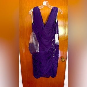 Purple dress created by Rina di Montella.